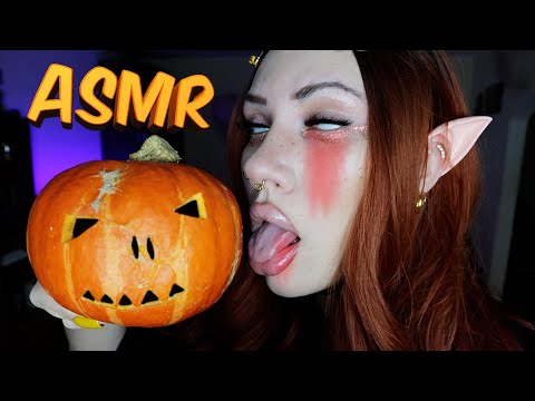 Halloween ASMR | Pumpkin tapping ASMR | Mouth sounds | Kisses Sounds