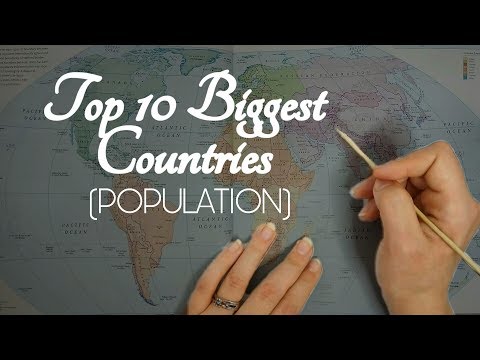 Top 10 Most Populous Countries (Atlas with Pointer) ASMR