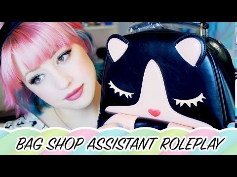 ❤ASMR ITA ROLEPLAY❤ *Kawaii & Cute Bag Shop Assistant * Tapping Scratching different textures ❤