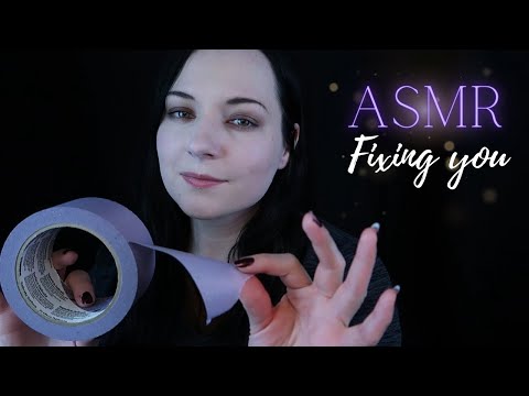 ASMR Fixing You ⭐ (sticky sounds, measuring, glove sounds) Soft Spoken