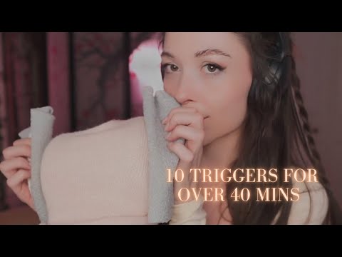 10 Dreamy and Satisfying Triggers for over 40 Minutes of Brain Melting ASMR  💜 💜 💜