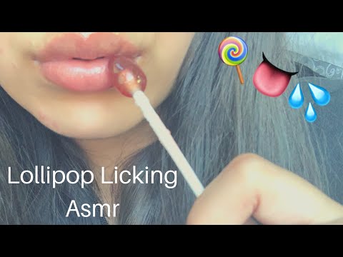 ASMR Lollipop Licking & Whispering 🍭💦❤️