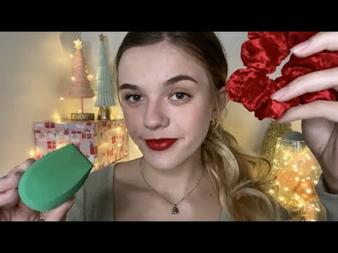 ASMR For Charity ❤️️Red & Green Triggers 💚(tapping, fabric sounds, etc)