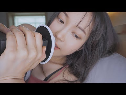 ASMR Fall asleep together Whispering Heartbeat Earcupping