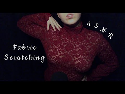 [ASMR] Red Lace Fabric Scratching