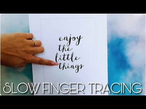 ASMR FINGER TRACING - TRACING WORDS - PEN TRACING LETTERS ON PAPER - VISUAL