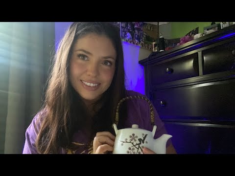 ASMR~Relaxing Massage and Tea with your bestie 🫖