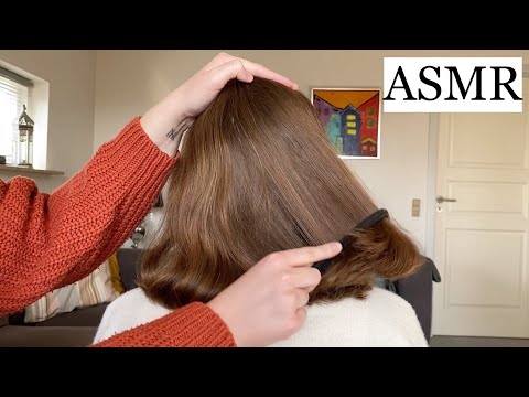 ASMR | SPRAYING, COMBING & HAIR BRUSHING WITH MY SISTER 🤎 (hair play, no talking)