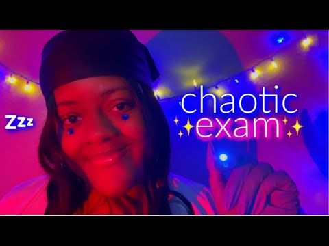 ASMR ✨💙 chaotic medical exam + unpredictable tingles 🩺☝🏾 (weird but tingly af 🔥)