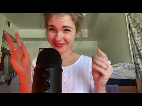 My first ASMR video!!:)) (tapping, water sounds, brushing the mic, and more)