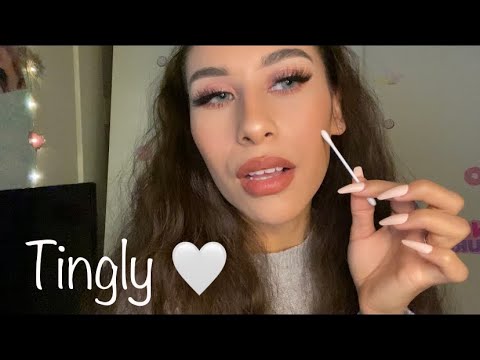ASMR Touching You Softly 🤤 Q-Tip Face  Tracing for Sleep & Relaxation ,Close Up Personal Attention