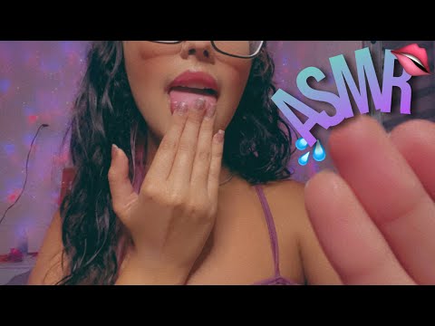 ASMR - INTENSE SPIT PAINTING YOUR FACE | wet mouth sounds