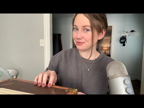 Book ASMR: tracing, personal attention, close up whispering, tapping