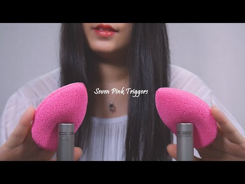 ASMR Sensitive 7 Pink Triggers for Tingles | Brain Scratching, Mic Tapping, Mic Cupping (No Talking)