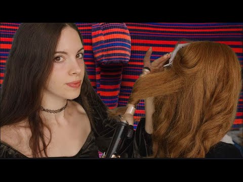 ASMR Lady On the Train Does Your Hair 🚂 (+ back scratch, Tracing & Clothing Brushing)