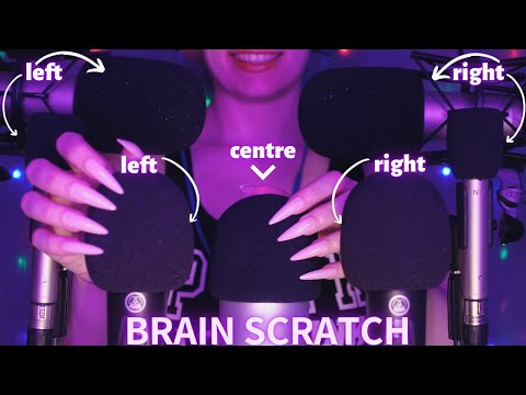 ASMR Mic Scratching - Brain Scratching with 30 DIFFERENT MICS 🎤 Covers & Nails💙 No Talking for Sleep