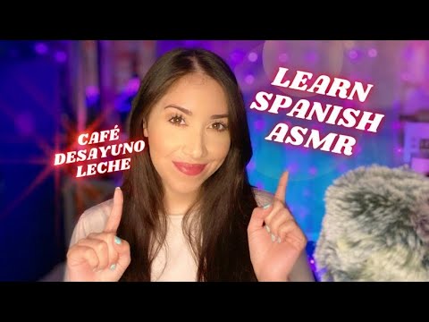 ASMR | Learn Spanish Words!  💕Whispered Mouth Sounds asmr español