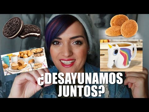 ASMR EATING COOKIES AND MILK  | DESAYUNAMOS JUNTOS ? LECHE CON VARIEDAD DE GALLETAS