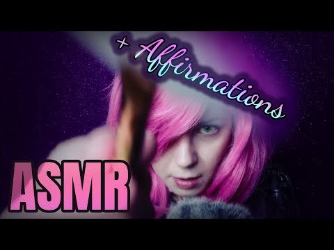 ASMR | Whispered positive affirmations, camera and mic brushing, relax, sk ks t sounds