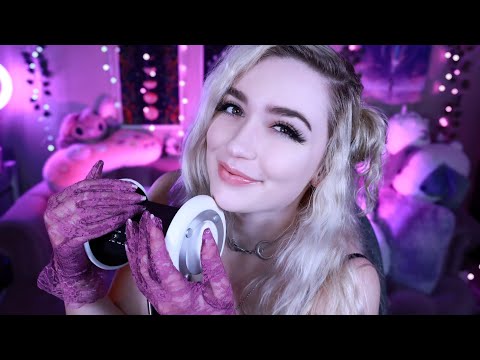 ASMR | Lace Gloves Relaxing Ear Massage w/ 3DIO