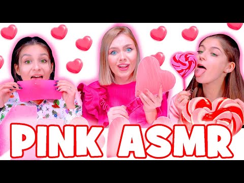 ASMR Eating Only Happy Valentine`s Food Candy Race
