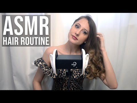 Hair Brushing ASMR – Relaxing Ear to Ear Whispering while I’m curling my hair