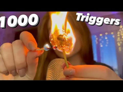 Asmr 1000 triggers in 10 minutes ( Asmr in 1 minute complication)