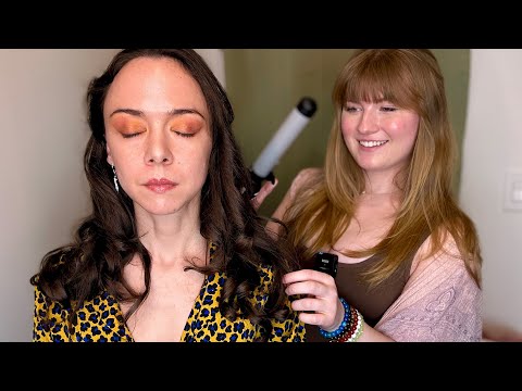 ASMR Perfectionist Hair Curling & Hair Styling @ilovekatieasmr | Tingly Rotating Curling Iron