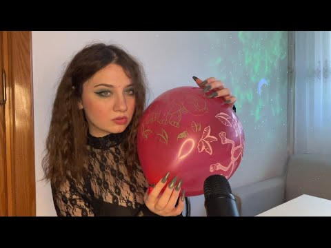 ASMR Popping Colourful Balloons🎈| Bite to Pop And Spit Painting Asmr 🔥😘😘❤️