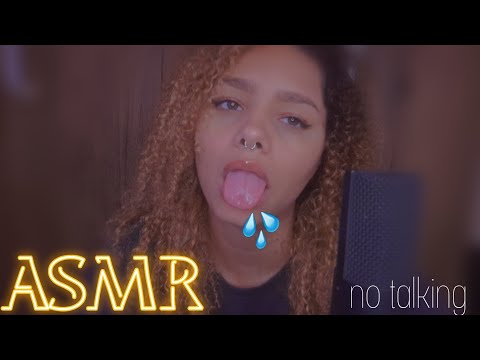 ASMR || Wet tongue sounds *spit painting, clicking, kissing, licking* ... #asmr #mouthsounds