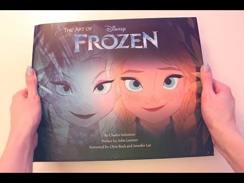Touring the Art of Frozen Book (ASMR whispering, page turning, paper sounds)