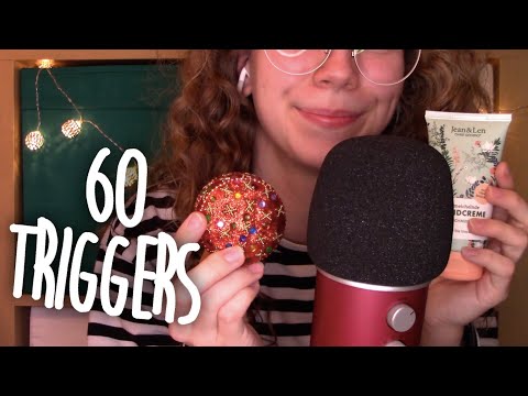 ASMR || 60 Triggers in FIVE Minutes (NO TALKING) 🕰🤎 (tapping, crinkles, ...)