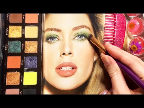 ASMR Applying Makeup to Magazines (Whispered) #6