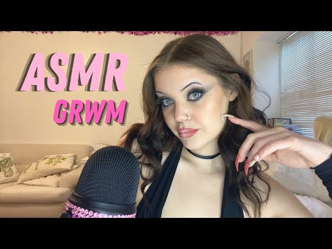 ASMR | GRWM Skincare + Makeup 💗 up-close whispers, finger flutters, and tapping