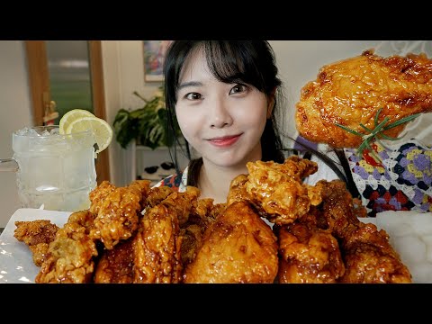 직접 만든 교촌 허니콤보 치킨 먹방 ASMR l 살짝 맛초킹같기도.. Korean Chicken Mukbang Eating Show