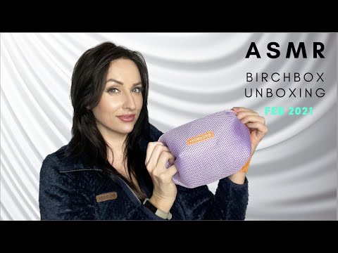 ASMR💄Birchbox Feb 2021 Beauty Box Unboxing Tapping & Whispering