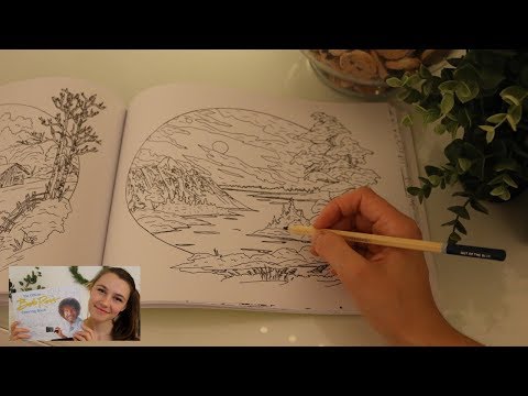 ASMR - Coloring in The Official Bob Ross Coloring Book 🖍️