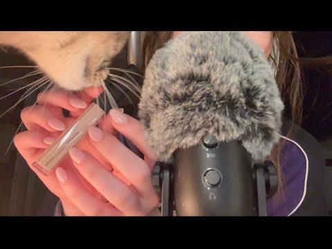 asmr mic brushing + other triggers
