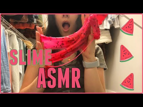 ASMR | watermelon slime tingles | jiggly slime