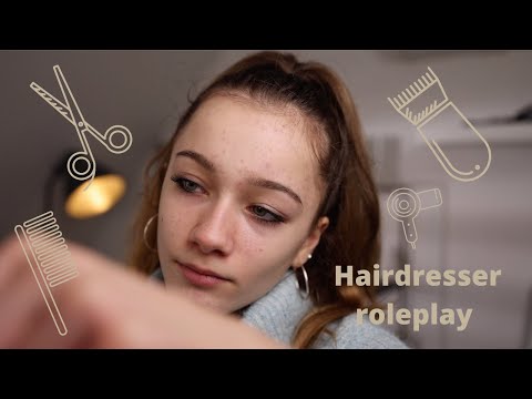 ASMR - Relaxing HAIRDRESSER Role Play! Brushing, drying, cutting & styling your hair!
