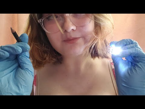 ASMR Doing your Eyebrows (Personal Attention, Glove Sounds, Plucking)