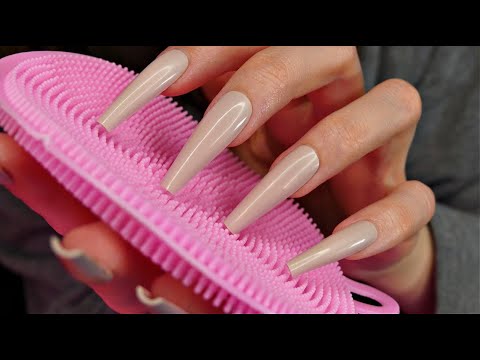 ASMR with Silicone | Scratching, Bristle Scratching, Mic Brushing, Some Tapping | No Talking