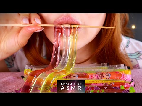 ★ASMR★ Eating Jelly Straws / Jelly Noodles - popular Tiktok Food | Dream Play ASMR