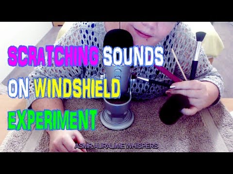 ASMR |💕SCRATCHING/ TOUCHING.MICROPHONE/WINDSHIELD WITH DIFFERENT OBJECTS & WHISPERING💕