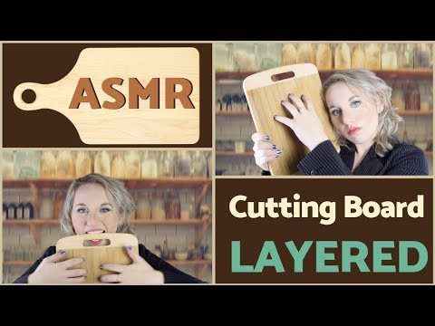 [ASMR] Scratching Wooden Cutting Board [LAYERED] - NO Talking - Long Nails