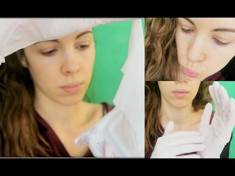 ASMR Face Cleaning with Relaxation Through Whispering, Hand Movements & Kisses with  gloves
