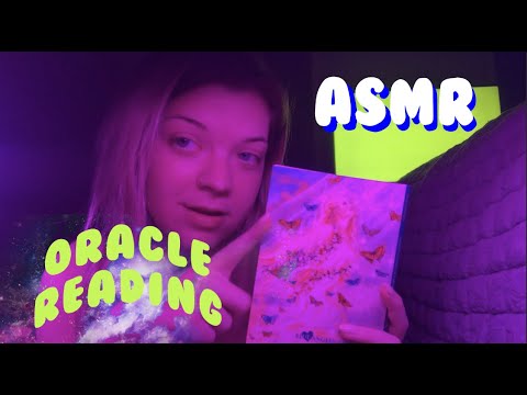 ASMR whispered 🔮 oracle card reading 💚💜 ~ soothing hand movements