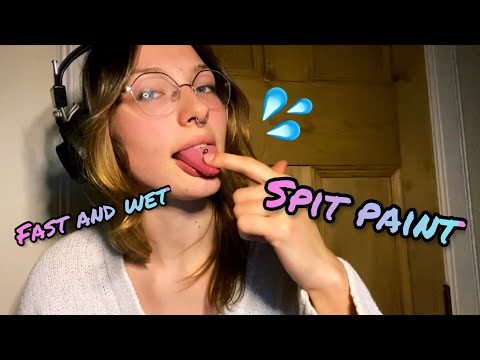 Thoroughly SPIT PAINTING you ASMR👅
