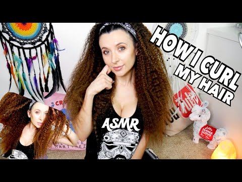 How I curl my hair *ASMR