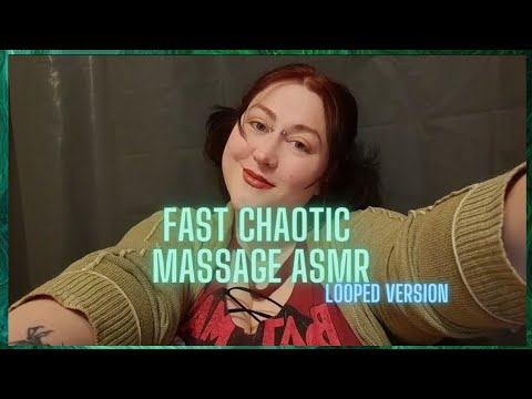 ASMR Fast &  Aggressive Massage 💤🖤 Quick Chaotic Neck, Shoulder & Face Massage- Looped